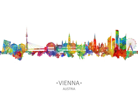 Vienna Skyline | Vienna Painting | Vienna Cityscape | Vienna Watercolor | Vienna Poster | Vienna Art Print | Vienna Print | Vienna Wall Art 1155