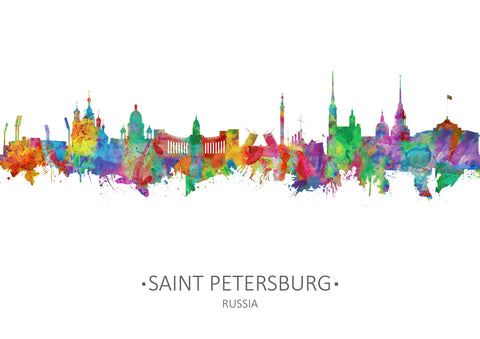 St Petersburg Art | Saint Petersburg | St Petersburg Poster | St Petersburg Cityscapes | St Petersburg Print | St Petersburg Painting Russia 1056