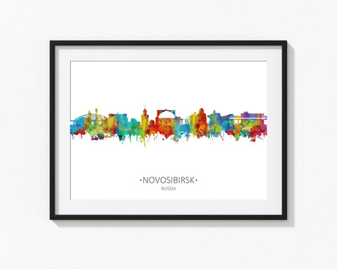 Novosibirsk Cityscape | Novosibirsk Skyline | Novosibirsk Watercolor | Novosibirsk Art Print | Novosibirsk Painting Poster Artwork Cityscapes 809