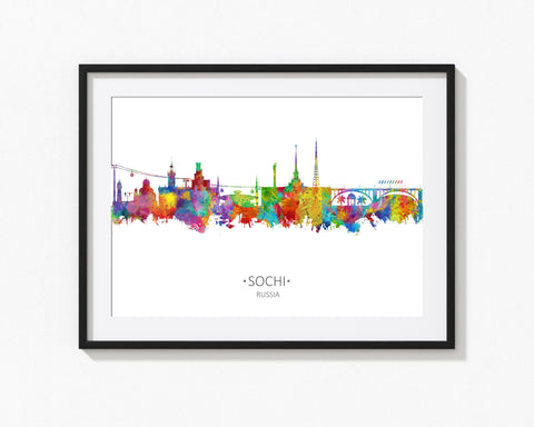 Sochi Art | Sochi Russia | Sochi Wall Art | Sochi Cityscapes | Sochi Poster | Sochi Skyline Print | Sochi Cityscape | Sochi Artwork | Sochi Artist 1023