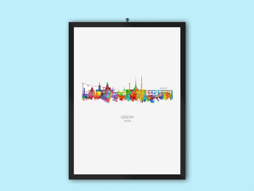 Sochi Art | Sochi Russia | Sochi Wall Art | Sochi Cityscapes | Sochi Poster | Sochi Skyline Print | Sochi Cityscape | Sochi Artwork | Sochi Artist 1025