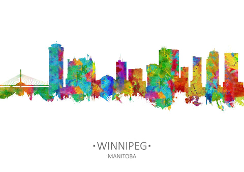 Winnipeg Painting | Winnipeg Print | Winnipeg Cityscape | Winnipeg Skyline | Winnipeg Poster | Winnipeg Art Print | Winnipeg Wall Art Cityscapes 1185
