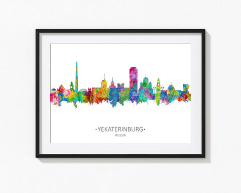 Yekaterinburg Cityscape | Yekaterinburg Skyline | Yekaterinburg Watercolor | Yekaterinburg Art Print | Yekaterinburg Painting Poster Artwork 1200