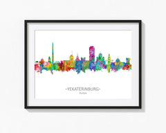 Yekaterinburg Cityscape | Yekaterinburg Skyline | Yekaterinburg Watercolor | Yekaterinburg Art Print | Yekaterinburg Painting Poster Artwork 1200