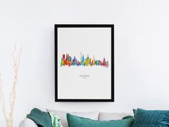 Moscow Cityscape | Moscow Skyline Print | Moscow Watercolor | Moscow Art Print | Moscow Painting | Moscow Poster | Moscow Artwork Artist 759