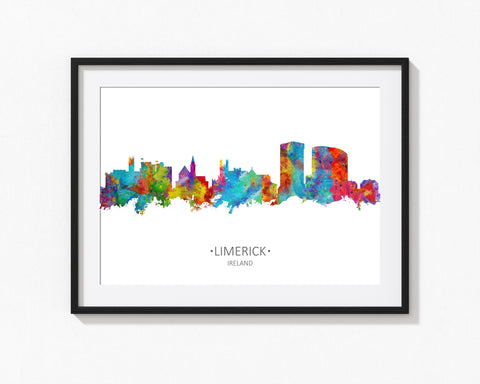 Limerick Print | Limerick Art | Limerick Poster | Limerick Wall Art | Limerick Ireland | Limerick City | County Limerick | Limerick Skyline 634