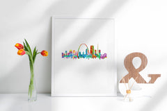 Missouri_Painting, MissouriArtwork, Saint_Louis, Saint_Louis_Print, St_Louis_City, St_Louis_City_Art, St_Louis_City_Print, St_Louis_Cityscape, St_Louis_Decor, St_Louis_Gift, St_Louis_Painting, St_Louis_Skyline, StLouis |FineLineArtCo