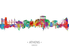 Athens Painting | Athens Wall Art | Athens Skyline | Athens Poster | Athens Cityscapes | Athens City | Athens Decor | Athens Artwork | City Scape 76