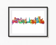 The Hague Artwork | Wall Decor | The Hague Poster | The Hague Wall Art | Hague Netherlands | The Hague Skyline | The Hague Cityscape | 1090