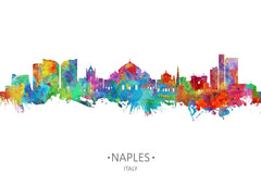 Napoli Cityscape | Naples Painting | Naples Poster | Naples Watercolor | Naples Italy | Naples Print Naples Artwork Naples Wall Art Skyline