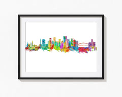 Tel Aviv Art | Tel Aviv Wall Art | Modern Tel Aviv Art | Tel Aviv Print | Paintings Tel Aviv Tel Aviv Poster Tel Aviv City Scape Decor Cityscapes 1080