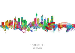 Sydney Wall Art | Sydney Painting | Sydney City | Sydney Artwork | Sydney Skyline | Sydney Cityscape | Aus Wall Art | Sydney Watercolor 1063