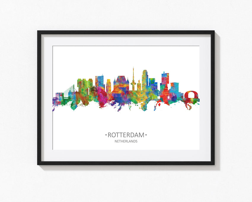 Rotterdam Art | Rotterdam Dutch Skyline | Rotterdam Poster | Rotterdam Print | Rotterdam Wall Art | Rotterdam Artwork | Rotterdam Holland 916