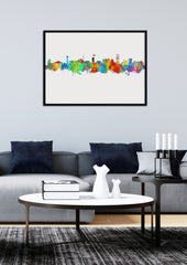 Kabul Skyline Wall Art | Afghani Art | Kabul Wall Art Decor | Afghani Print | Kabul Wall Art | Kabul City Scape Kabul City Skyline 19