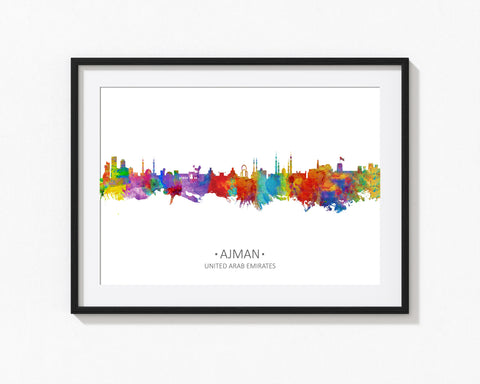 Ajman, Ajman_art_print, Ajman_city_scape, Ajman_skyline, Ajman_uae, arab_artwork, arab_city_art, arab_colorful, arab_inspired, arabian_city_art, Uae_Art, Uae_Print, Uae_Wall_Art |FineLineArtCo