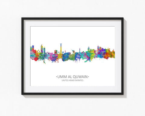 Umm Al Quwain | United Arab Emirates | Uae Wall Art | Uae Print | Uae Art | Skyline | Cityscape | Poster Artwork Most Sold Cityscape Prints Shop