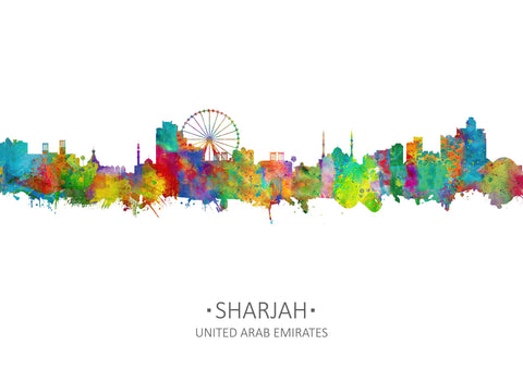 Sharjah | United Arab Emirates | Uae Wall Art | Uae Print | Uae Art | Skyline | Cityscape | Poster | Arab Artwork Most Sold Cityscape Prints Shop 992