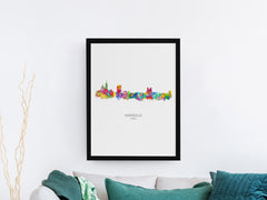 Marseille Cityscape | Marseille Poster | Marseille Art Print | Marseille Painting | Marseille Artwork | Marseille Cityscapes | Marseille Skyline 691