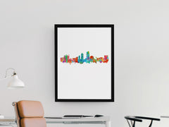 Lyon Cityscape | Lyon Poster | Lyon Art Print | Lyon France Art | Lyon Cityscapes | Lyon Wall Art | Lyon Prints | Lyon Artwork | Lyon Skyline CIty 660