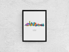 South Africa Poster | Durban Cityscapes | Durban South Africa | Durban Wall Art | Durban Decor | Durban Art Print | Durban Poster | Durban Skyline 1035