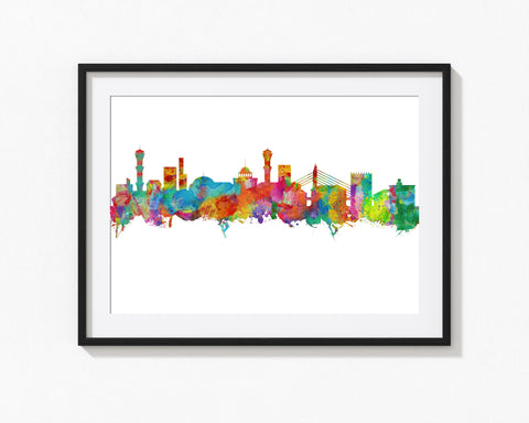 Bandung, Indonesia_Art, Indonesia_print, Indonesia_Souvenir, Indonesia_wall_art, Indonesian_Artwork, Indonesian_cityscape, Indonesian_Colorful, Indonesian_Gift, Indonesian_Gift_Idea, Indonesian_Inspired, Indonesian_Present, Indonesian_skyline |FineLineArtCo