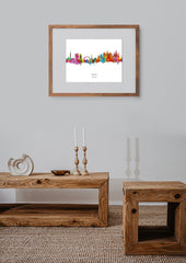 Kyiv Ukraine Colorful Rainbow City Art Print | Kyiv Ukraine Poster Artwork Print | Kyiv Ukraine Top Retro Art Cityscapes Idea 592