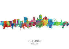 Finland Inspired | Helsinki Cityscape | Helsinki Art | Helsinki Poster | Helsinki Print | Helsinki Cityscapes | Helsinki Wall Art Painting Skyline 375