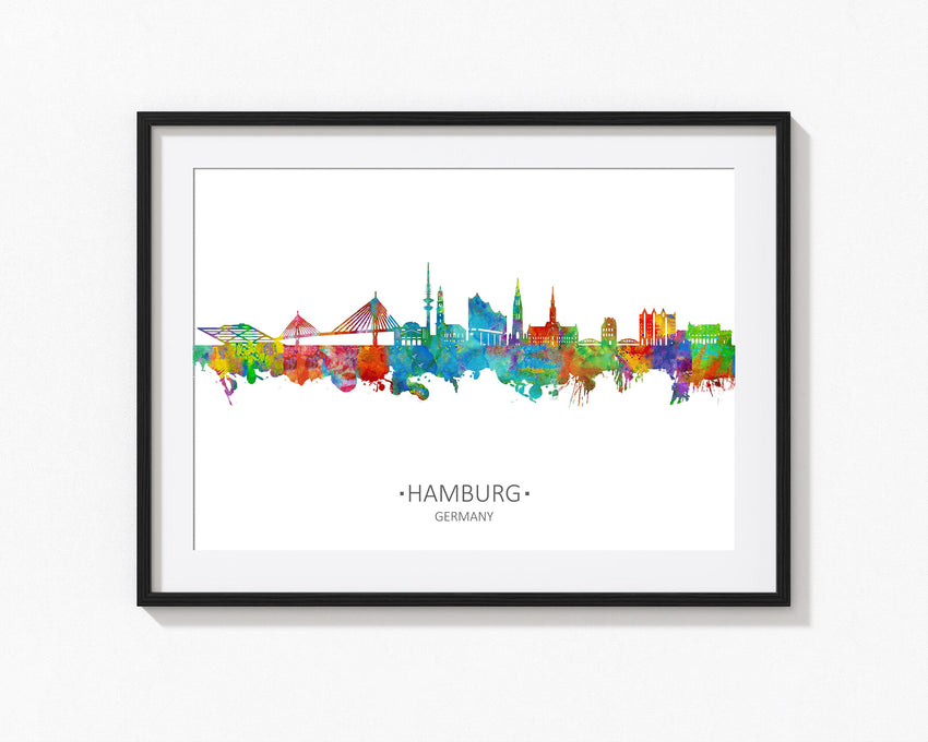 Hamburg Poster | Hamburg Skyline | Hamburg Print | Hamburg Wall Art | Hamburg Artwork | Hamburg Painting | German Artwork | Hamburg Germany 437