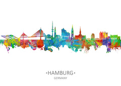 Hamburg Poster | Hamburg Skyline | Hamburg Print | Hamburg Wall Art | Hamburg Artwork | Hamburg Painting | German Artwork | Hamburg Germany 437