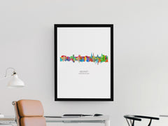 Belfast Skyline | Belfast Art Print | Belfast Artwork | Belfast Cityscape | Belfast City | Belfast Cityscapes | Belfast Wall Art | Poster Decor 125