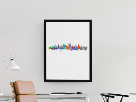 Vietnam Inspired | Vietnam Cityscape | Vietnam Cityscape Art Print | Vietnam Artwork | Vietnam Skyline Vietnam Poster Vietnam Souvenir Colorful Vietnam 1161