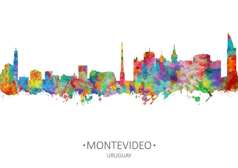 Montevideo, Uruguay Poster | Montevideo Art Print | Montevideo Wall Art | Uruguay Cityscapes Print | Montevideo Decor | Montevideo Skyline 740