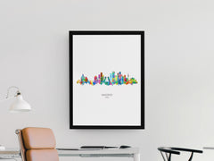 Madrid Skyline Print | Madrid Cityscape | Madrid Watercolor | Madrid Wall Art | Madrid Prints | Madrid Cityscapes | Madrid Art Print Madrid Spain 670