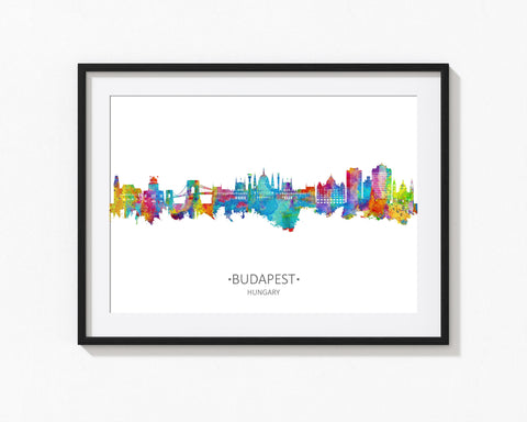 Budapest Painting | Budapest Skyline | Hungary Poster | Hungary Wall Art | Budapest Art Print | Budapest City Art | Budapest Artwork Poster 197