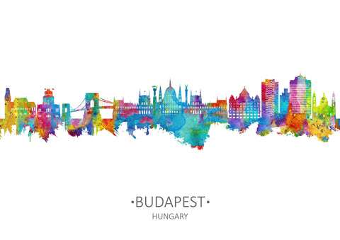 Budapest Painting | Budapest Skyline | Hungary Poster | Hungary Wall Art | Budapest Art Print | Budapest City Art | Budapest Artwork Poster 197