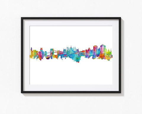 Budapest Skyline | Budapest Cityscape | Budapest Painting | Hungary Poster | Hungary Wall Art | Budapest City Art Print | Artwork Poster 198