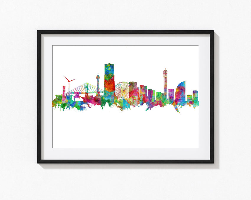 Yokohama Skyline | Yokohama Cityscape | Yokohama Wall Decor | Yokohama Wall Art | Yokohama Print | Yokohama Cityscapes | Yokohama Poster Artist 1210