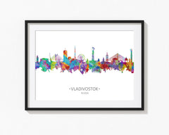 Vladivostok Print | Vladivostok Wall Art | Vladivostok Poster | Vladivostok Skyline | Vladivostok Cityscape Vladivostok Artwork Prints Cityscapes 1168