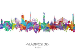 Vladivostok Print | Vladivostok Wall Art | Vladivostok Poster | Vladivostok Skyline | Vladivostok Cityscape Vladivostok Artwork Prints Cityscapes 1168