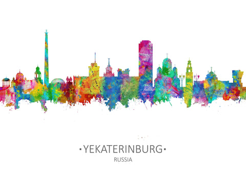 Yekaterinburg Cityscape | Yekaterinburg Skyline | Yekaterinburg Watercolor | Yekaterinburg Art Print | Yekaterinburg Painting Poster Artwork 1200