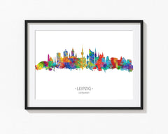 Leipzig Cityscapes | Leipzig Wall Art | Leipzig Art | Leipzig Print | Leipzig Wall Decor | Leipzig Artwork | Leipzig Skyline Leipzig City Artwork 627