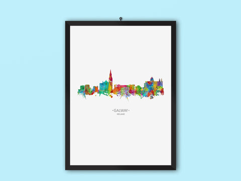 Galway Print | Galway Ireland Art | Galway Wall Art | Galway Cityscapes | County Galway | Galway Painting | Galway Artwork | Galway Skyline Prints 401