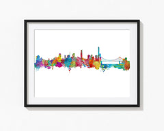 Brisbane Art Print | Brisbane Poster | Brisbane Art | Brisbane Artwork | Brisbane Cityscape | Brisbane Print | Brisbane Skyline Painting 191