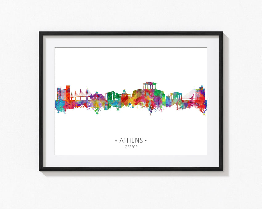 Athens Painting | Athens Wall Art | Athens Skyline | Athens Poster | Athens Cityscapes | Athens City | Athens Decor | Athens Artwork | City Scape 76