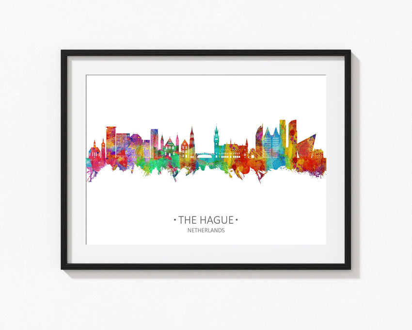 The Hague Artwork | Wall Decor | The Hague Poster | The Hague Wall Art | Hague Netherlands | The Hague Skyline | The Hague Cityscape | 1087