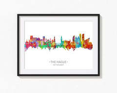 The Hague Artwork | Wall Decor | The Hague Poster | The Hague Wall Art | Hague Netherlands | The Hague Skyline | The Hague Cityscape | 1087