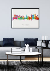 The Hague Artwork | Wall Decor | The Hague Poster | The Hague Wall Art | Hague Netherlands | The Hague Skyline | The Hague Cityscape | 1087