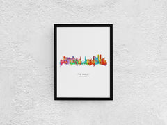 The Hague Artwork | Wall Decor | The Hague Poster | The Hague Wall Art | Hague Netherlands | The Hague Skyline | The Hague Cityscape | 1089