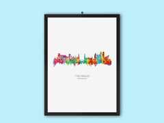 The Hague Artwork | Wall Decor | The Hague Poster | The Hague Wall Art | Hague Netherlands | The Hague Skyline | The Hague Cityscape | 1089