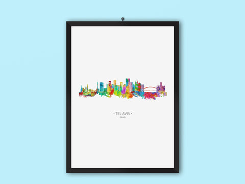 Tel Aviv Art | Tel Aviv Wall Art | Modern Tel Aviv Art | Tel Aviv Print | Paintings Tel Aviv Tel Aviv Poster Tel Aviv City Scape Decor Cityscapes 1083